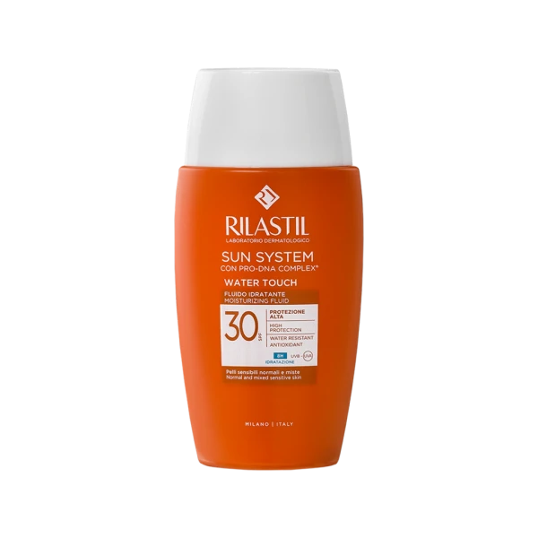 Rilastil Sun System Water Touch Moisturizing Fluid Αντηλιακό Γαλάκτωμα Προσώπου Υψηλής Προστασίας για Ματ Αποτέλεσμα SPF30, 50ml