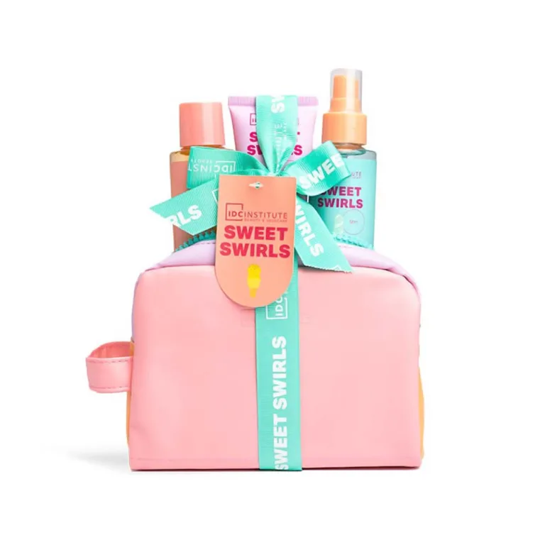 IDC Institute Sweet Swirls Cosmetic Bag Set 4Pcs Σετ Μπάνιου – Περιποίησης 17,5 x 25 x 5,5cm