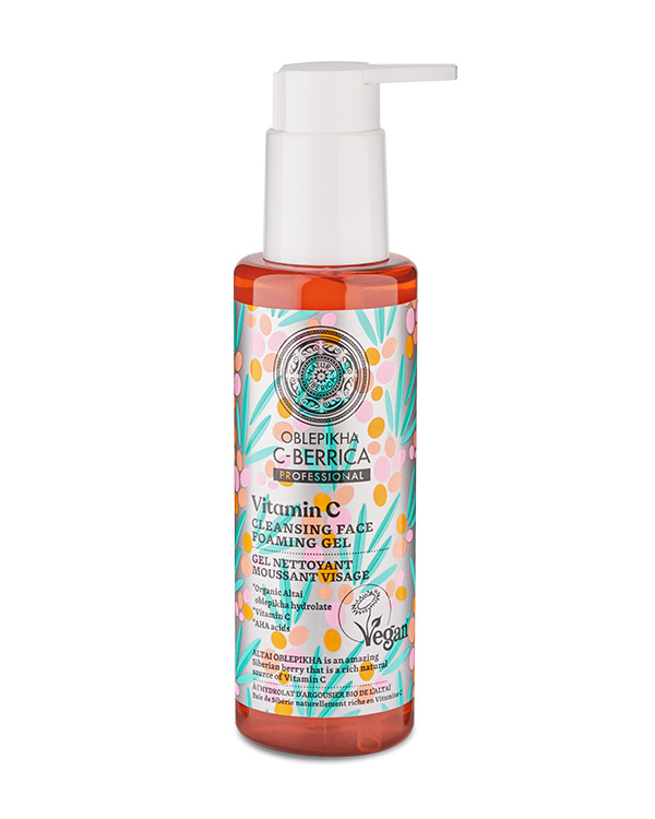 Natura Siberica Oblepikha C-Berrica Καθαριστικό Gel Προσώπου 145ml με Βιταμίνη C – Καθαρισμός & Λάμψη