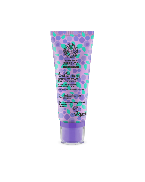 Natura Siberica Blueberry Siberica Αφρώδης Κρέμα Καθαρισμού Προσώπου 100ml – Ενυδάτωση & Απαλός Καθαρισμός